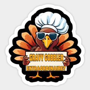 Thanksgiving Turkey Chef Sticker